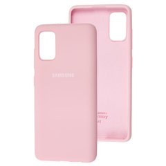 Чохол для Samsung Galaxy A41 (A415) Silicone Full світло-рожевий з закритим низом і мікрофіброю