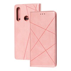 Чохол книжка Business Leather для Huawei Y6P рожевий