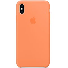 Чохол Silicone case (AAA) Original 1:1 для Apple iPhone XS Max (6.5 ") (Помаранчевий / Papaya)