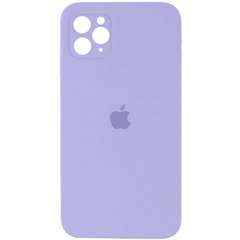 Чехол для Apple iPhone 11 Pro Silicone Full camera / закрытый низ + защита камеры (Сиреневый / Dasheen)