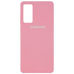 Чехол для Samsung Galaxy S20 FE Silicone Full (Розовый / Pink) c закрытым низом и микрофиброю