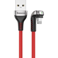 Кабель USB Baseus Green U-shaped Lightning Cable 2.4A 1m червоний