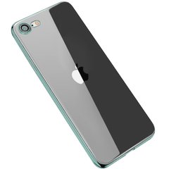 Прозрачный силиконовый чехол с глянцевой окантовкой Full Camera для Apple iPhone 7/8/SE(2020) (4.7") (Зеленый)