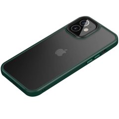 TPU+PC чехол Metal Buttons для Apple iPhone 12 mini (5.4") (Темно-зеленый)