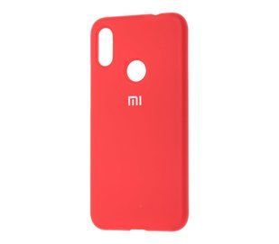 Чохол для Xiaomi Redmi Note 7 Silicone Full червоний з закритим низом і мікрофіброю