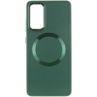 TPU чохол Bonbon Metal Style with MagSafe для Samsung Galaxy S24 (Зелений / Pine green)