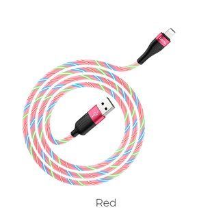 Кабель HOCO Lightning Charming Night U85 |1m, 2.4A| Red, Red