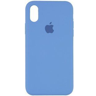 Чехол silicone case for iPhone X/XS Cornflower / Голубой