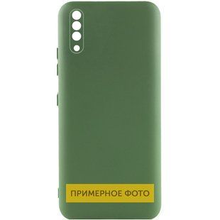 Чехол для Samsung Galaxy M53 5G Silicone Full camera закрытый низ + защита камеры Зеленый / Dark green