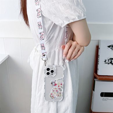 Чехол для iPhone 11 Bear crossbody + ремешок