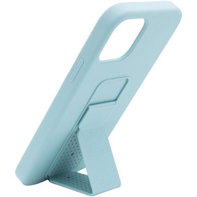 Чохол Silicone Case Hand Holder для Apple iPhone 12 Pro / 12 (6.1") (Бірюзовий / Ice Blue)