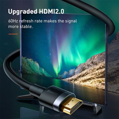 Кабель BASEUS 4KHDMI Male To 4KHDMI Male Cafule |5M, HDMI2.0|, Черный