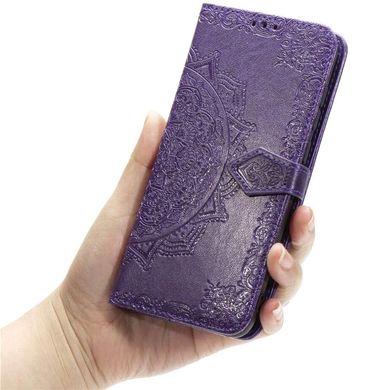 Шкіряний чохол (книжка) Art Case з візитниці для Xiaomi Redmi Note 9 Pro Фіолетовий