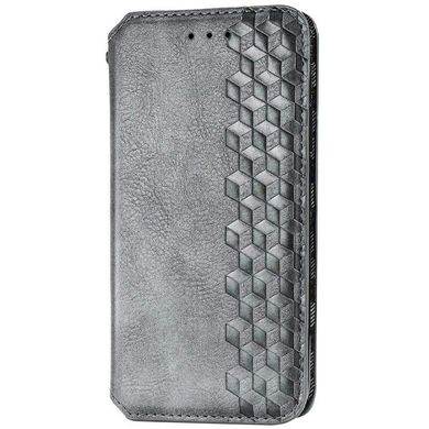 Кожаный чехол книжка GETMAN Cubic (PU) для Xiaomi Mi 10 Lite Серый