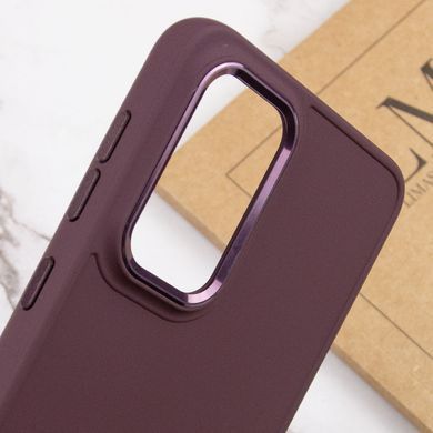 TPU чохол Bonbon Metal Style для Samsung Galaxy A55 (Бордовий / Plum)
