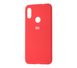 Чохол для Xiaomi Redmi Note 7 Silicone Full червоний з закритим низом і мікрофіброю
