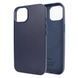 Кожаный чехол Leather Case with MagSafe для Apple iPhone 12 / 12 Pro Темно - Cиний / Midnight Blue