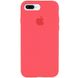 Чехол для Apple iPhone 7 plus / 8 plus Silicone Case Full с микрофиброй и закрытым низом (5.5"") Арбузный / Watermelon red