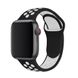 Силиконовый ремешок Sport Nike+ для Apple watch 42mm / 44mm Black-White
