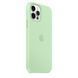 Чехол для Apple iPhone 14 Pro Max Silicone Case Full / закрытый низ Зеленый / Pistachio