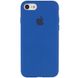 Чехол silicone case for iPhone 6/6s с микрофиброй и закрытым низом (Синий / Navy Blue)
