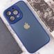 Чехол для iPhone 11 Pro Стеклянный матовый + стекло на камеру с микрофиброй TPU+Glass Sapphire Midnight Deep navy
