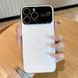 Чохол для iPhone 12 / 12 Pro Скляний матовий + скло на камеру Camera Lens Glass matte case with Magsafe Pearly White