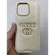 Чехол для Iphone 16 Pro Max Leather GC White