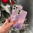 Мраморный Чехол для iPhone 13 Pro Max Marble Shine Purple