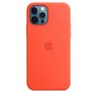 Чехол для Apple Iphone 12 / 12 pro Silicone case Original 1:1 full with Magsafe / Оранжевый / Electric Orange