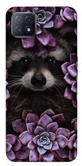 Чехол для Oppo A73 PandaPrint Енот в цветах цветы