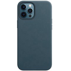 Кожаный чехол without Logo для Apple iPhone 12 Pro / 12 Leather Case (AAA) Blue