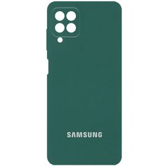 Чохол для Samsung Galaxy A22 4G/M32 Silicone Full camera закритий низ + захист камери Зелений / Pine green