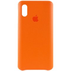 Кожаный чехол AHIMSA PU Leather Case Logo (A) для Apple iPhone X / XS (5.8"") Оранжевый