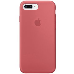 Чехол для Apple iPhone 7 plus / 8 plus Silicone Case Full с микрофиброй и закрытым низом (5.5"") Красный / Camellia