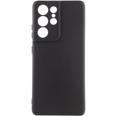 Чехол для Samsung Galaxy S22 Ultra Silicone Full camera закрытый низ + защита камеры Черный / Black