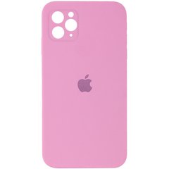 Чехол для Apple iPhone 11 Pro Silicone Full camera / закрытый низ + защита камеры (Розовый / Light pink)