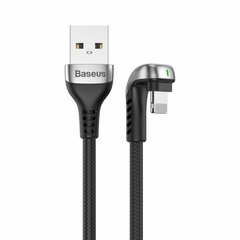 Кабель USB Baseus Green U-shaped Lightning Cable 2.4A 1m чорний