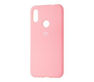 Чохол для Xiaomi Redmi Note 7 Silicone Full світло-рожевий з закритим низом і мікрофіброю