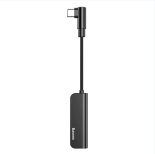 Перехідник BASEUS L53 Type-C to 3,5mm AUX Macbook support PD 18W, Black