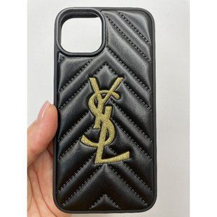 Чохол для Iphone 13 Pro Leather YSL Black