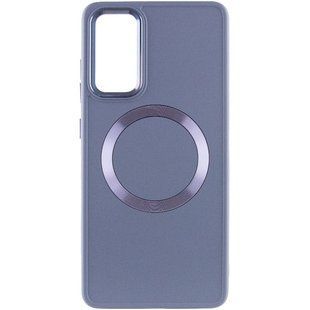 TPU чохол Bonbon Metal Style with MagSafe для Samsung Galaxy S24 (Сірий / Lavender)