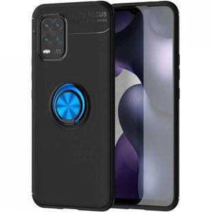 TPU чохол Deen ColorRing під магнітний тримач (opp) для Xiaomi Mi 10 Lite Чорний / синій