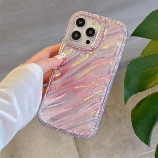 Чехол для iPhone 14 Pro Max Wave Halo Staining Pink