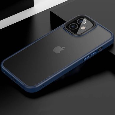 TPU+PC чехол Metal Buttons для Apple iPhone 12 mini (5.4") (Синий)