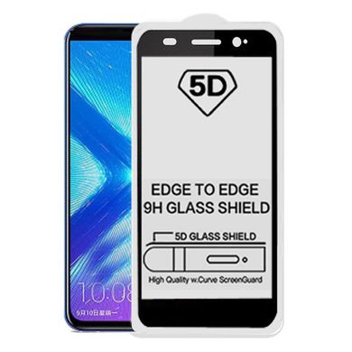 5D стекло для Huawei Y3 2017 Black Черное - Полный клей / Full Glue