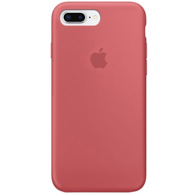 Чохол для Apple iPhone 7 plus / 8 plus Silicone Case Full з мікрофіброю і закритим низом (5.5 "") Червоний / Camellia