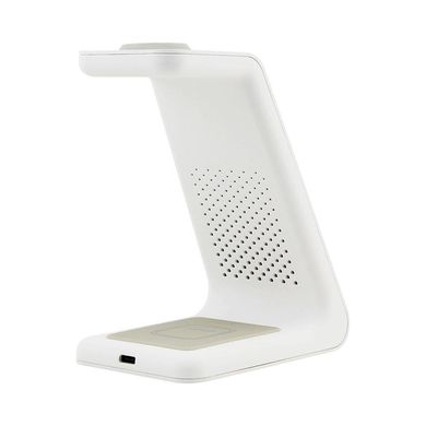 Беспроводная зарядка стенд Smart 3in1 T3 Fast 15W (iPhone+Apple Watch+AirPods) White