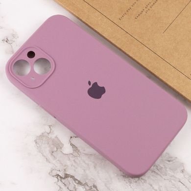 Чехол для Apple iPhone 14 Plus Silicone Full camera закрытый низ + защита камеры / Лиловый / Lilac Pride