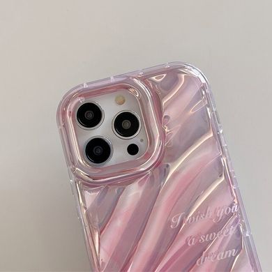 Чехол для iPhone 14 Pro Max Wave Halo Staining Pink